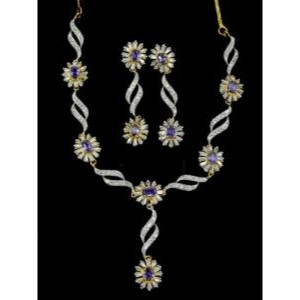 Cubic Zirconia Necklace & Earring Set