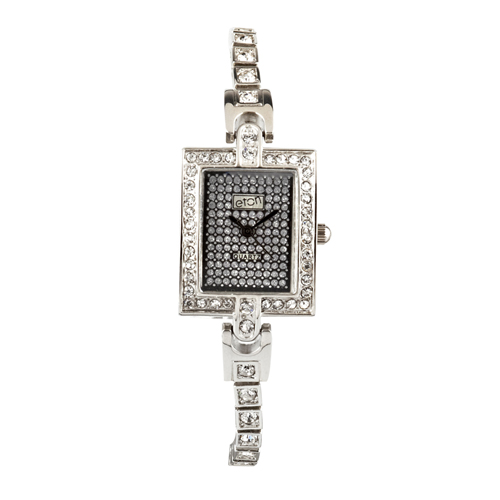Eton Square Diamante Case & Bracelet Watch