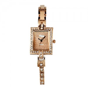 Eton Square Diamante Case Rose Gold Watch