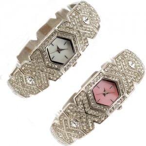 Eton White Diamante Bangle Watch
