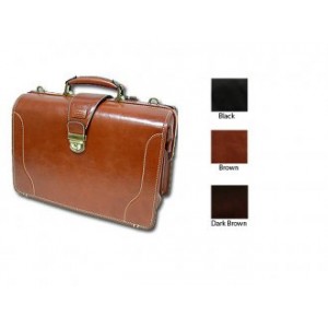 Leather Briefcase Black 60138