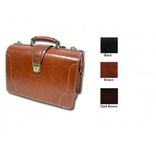 Leather Briefcase Dark Brown 60138