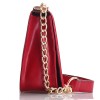 Red Chain Leather Hand Bag
