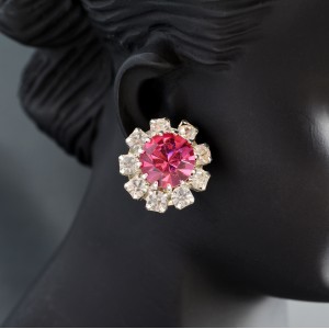 Rosetta Swarovski Crystal Elements Light Rose Earrings