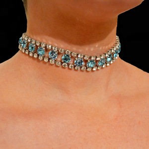 Swarovski Crystal Elements Aquamarine Choker Necklace - Krystal London