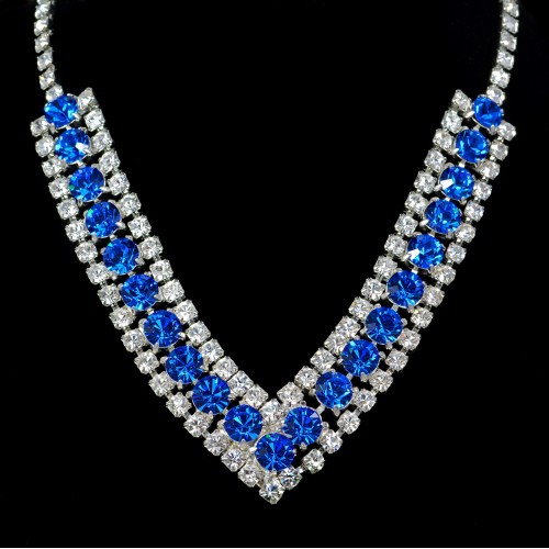 Swarovski Crystal Elements Capri Blue Necklace