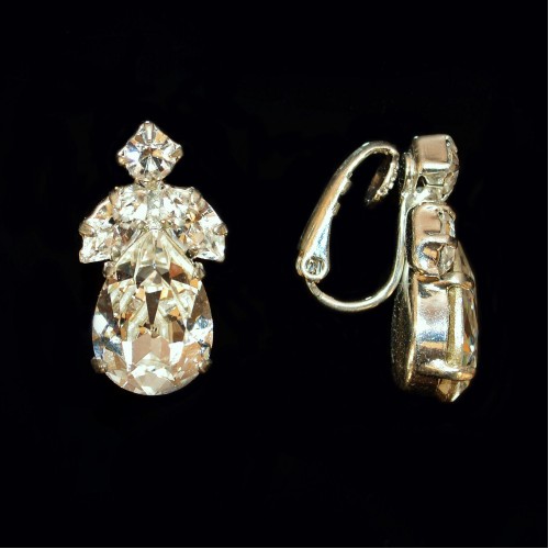 Swarovski Crystal Elements Crystal Clip On Earrings
