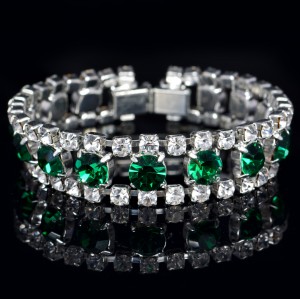 Swarovski Crystal Elements Emerald Bracelet