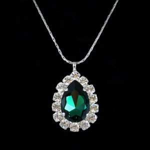 Swarovski Crystal Elements Emerald Pendant 