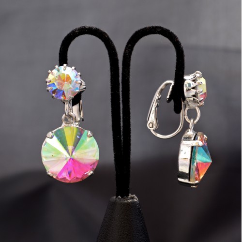 Swarovski Crystal Elements Jonquil Clip On Earrings - Krystal London