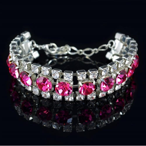 Swarovski Crystal Elements Rose Adjustable Bracelet