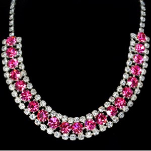 Swarovski Crystal Elements Rose Pink Necklace