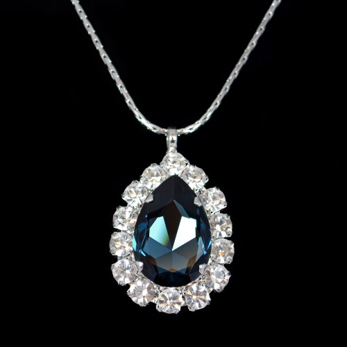 Swarovski Crystal Elements Sapphire Pendant