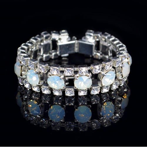 Swarovski Crystal Elements White Opal Bracelet