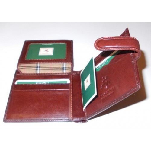 Visconti Italian Leather Wallet For Men - Brown MZ2